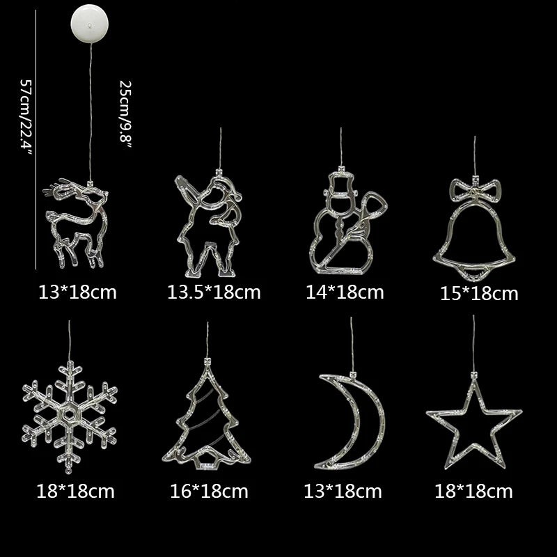 LED Christmas Window Ornaments