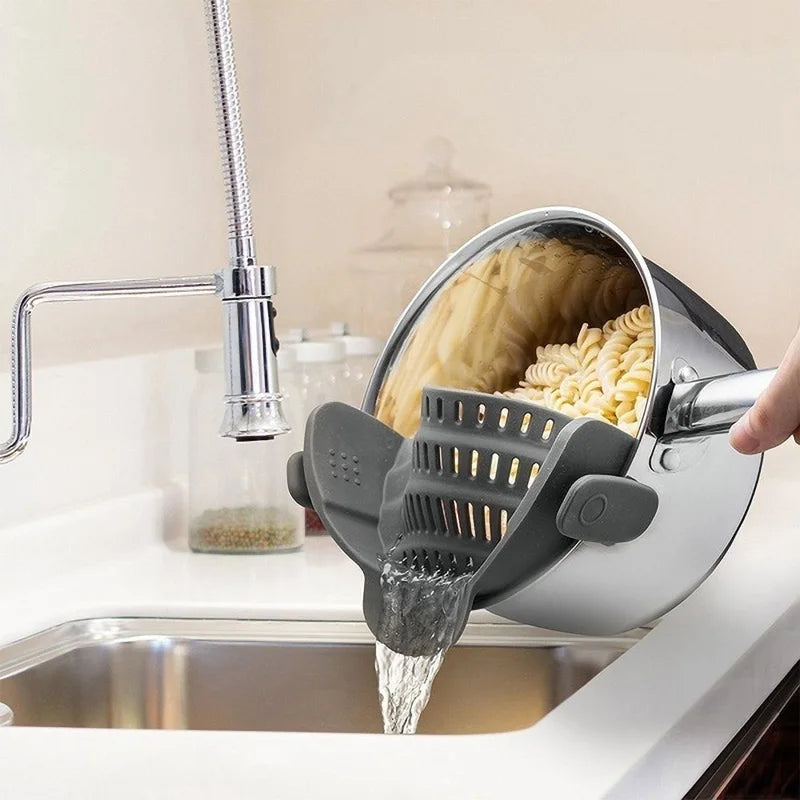 Clip on Pot Silicone Strainer