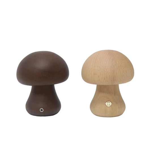 Wooden Mushroom Lamp