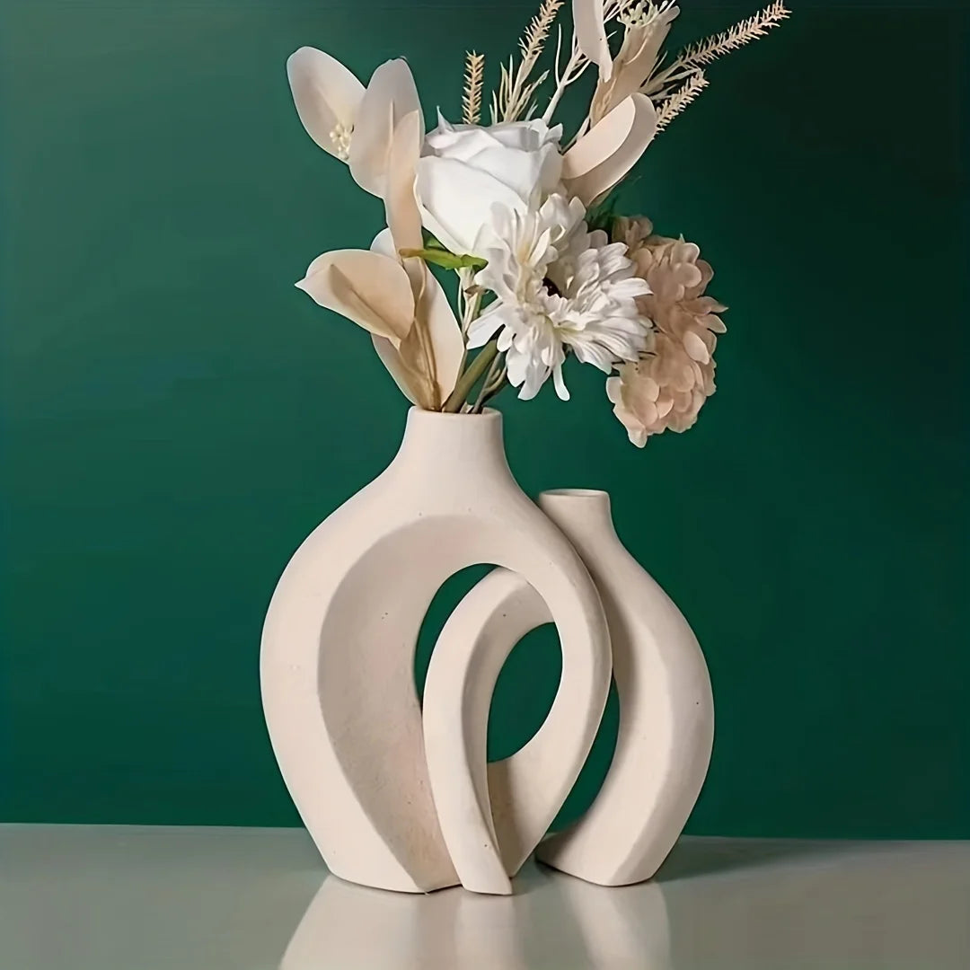 Hollow Ceramic Vase Set