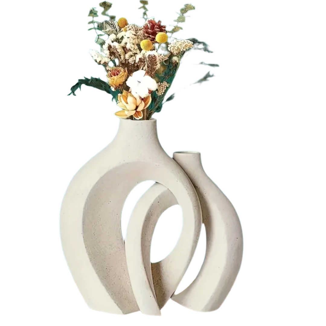 Hollow Ceramic Vase Set