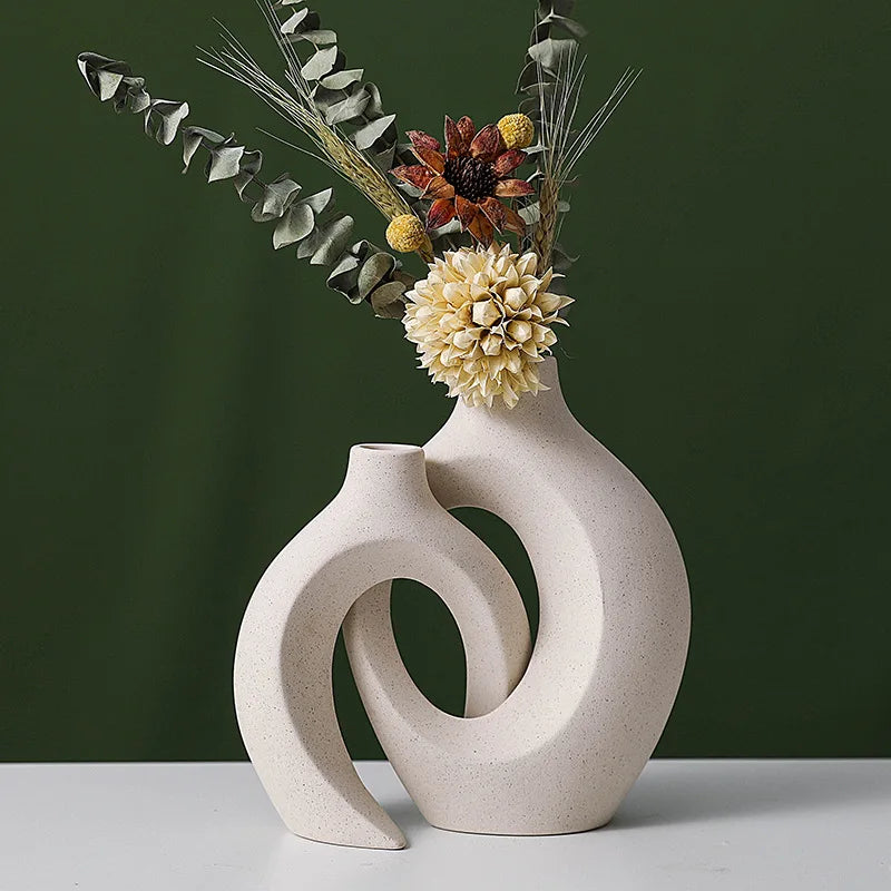 Hollow Ceramic Vase Set