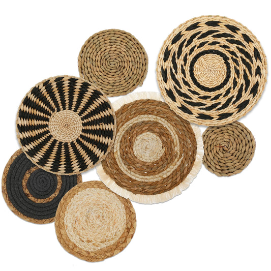 7Pc Wall Basket Boho Decor Set